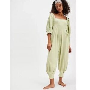 Intimately Free People Lotta Love Romper in quiet fern green size S
